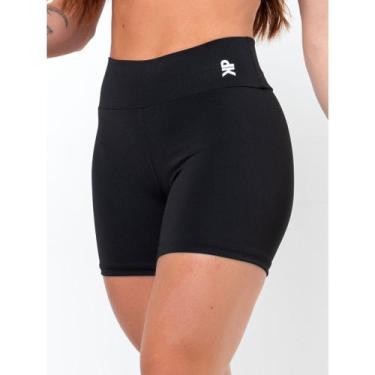 Imagem de Short Fitness Cintura Alta Sem Transparência Academia Básico Feminino 