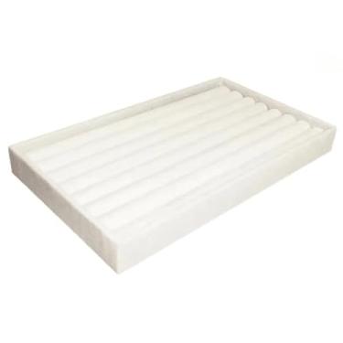 Imagem de Bandeja porta joias, para armazenamento de brincos e anéis, organizadora de semi-joias e bijuterias.embalagem de calçados；proteção para sapatos；sacola para sapatos；bolsa para calçados(Bege)