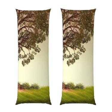 Imagem de Capa de travesseiro corporal com zíper oculto, fronha longa de microfibra macia e respirável para travesseiro de corpo, árvore com ramo, capa de travesseiro para cama de presente de dormir 51 x 137 cm