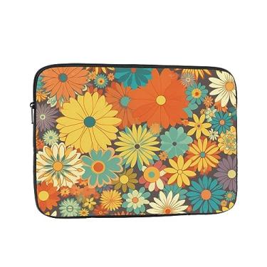 Imagem de Capa para laptop, estampa floral, bolsa para laptop, capa protetora para notebook de 17 polegadas