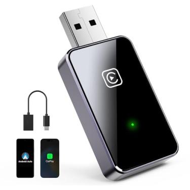 Imagem de Adaptador CarPlay sem fio atualizado 2025 para iPhone, para adaptador sem fio Apple CarPlay, Plug and Play, converte Carplay com fio para Mini Wire Less Car Play para iPhone iOS 10+