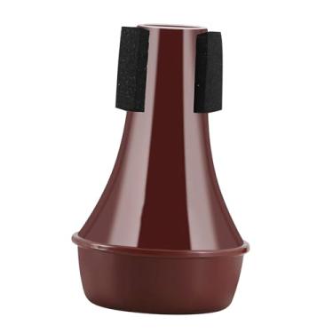 Imagem de menolana Surdina para trompete inferior, prática, conveniente, clássica, fácil de usar, acessórios, profissional, leve, reta, para trompete, Vermelho