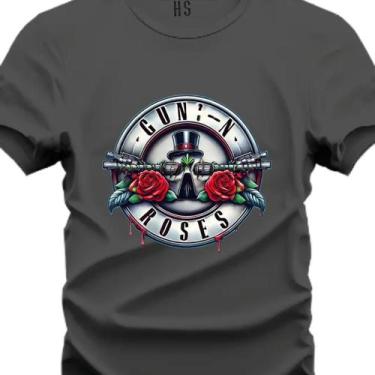 Imagem de Camiseta Personalizada do P ao G3 Guns N' Roses Fio 30.1 - Hs, Chumbo,