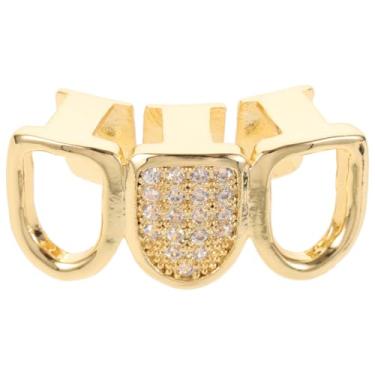 Imagem de CATIEBYE 1 conjunto de grades de dentes banhadas a ouro com brilho deslumbrante, bonés removíveis para homens e mulheres para artesanato, eventos de cosplay e sessões de fotos elegantes