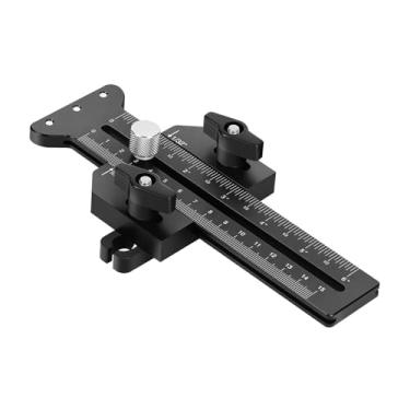 Imagem de Whtkoph Guia de Gabarito de Mesa Fina Ferramentas para Marcenaria Way Roller Fácil de Usar Guia Profissional para Corte Rápido E Fácil, Preto, Tamanho real