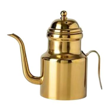 Imagem de AFXGUSD Dispensador de Azeite de Oliva, Recipiente para Líquidos de Cozinha com Alça, Garrafa de óleo de Cozinha, Dourado 500ml, Tamanho real