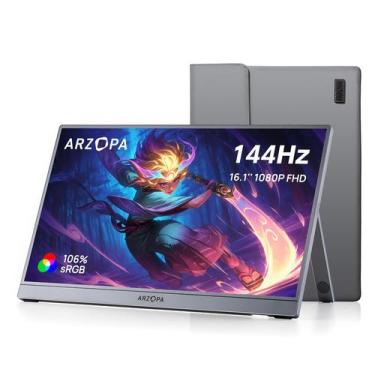 Imagem de Monitor de jogos portátil ARZOPA Z1FC 16,1" 144 Hz 1080P FHD