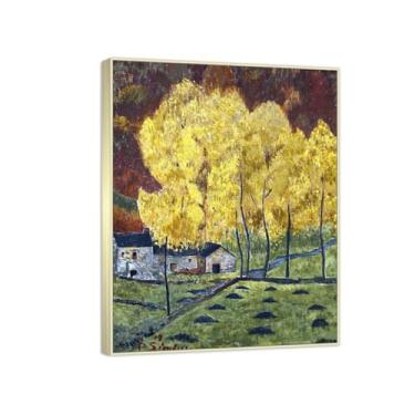 Imagem de RYLJCZ Reprodução de pinturas a óleo Paul Sérusier - Le moulin- Impressão de arte de paisagem vintage - Arte de parede em tela para decorações de casa e escritório 60 x 80 cm (60 x 80 cm