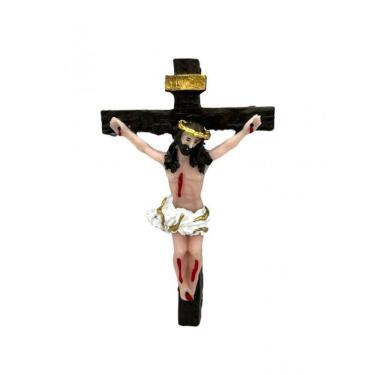 Imagem de Crucifixo Decorativo De Parede 11 Cm Em Resina