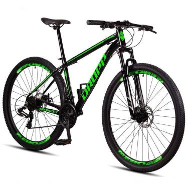Imagem de Bicicleta Aro 29 Dropp Sw 24 Vel Câmbio Shimano Quadro Alumínio Mtb Preto + Verde 19
