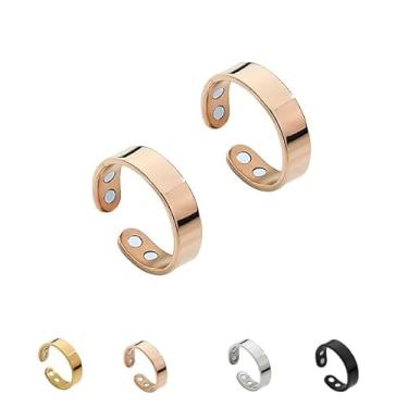 Imagem de Anel refinado de aço inoxidável ajustável, vitalidade linfática, ultraforte, alívio da ansiedade, joias para melhor saúde do sono, presentes para mulheres e homens, Aço inoxidável, Sem pedra preciosa