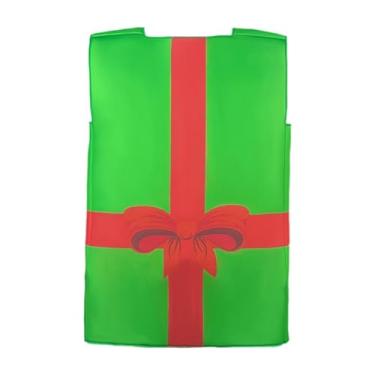 Imagem de LCSVCCXA Fantasia de Caixa de Presente Como Fantasia de Palco E Disfarce de Natal. Uma Roupa Divertida para Dramatização com Design Sem Mangas para Ocasiões Fe, Verde para Crianças