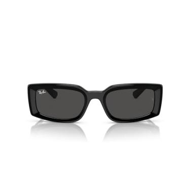 Imagem de Ray-Ban Óculos de sol femininos RB4395F Kiliane Low Bridge Fit Square, Preto/cinza escuro, 54 mm