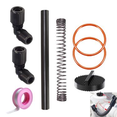 Imagem de Jsyfcfc Peças do clorador (Inclui: Conector de tubo NPT de 90 graus R172272 1/5.1 cm, tubo OD R172091 de 5/20.3 cm, suporte de tubo R171097) compatível com alimentador/clorador automático 320 e 322