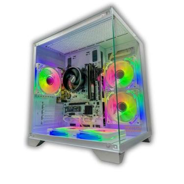 Imagem de PC Gamer Aquário Branco Ryzen 5 5600GT Vega 7 | 16GB DDR4 | SSD NVMe 512GB | Windows 11 Pro Original | Gabinete com 5 Fans LED