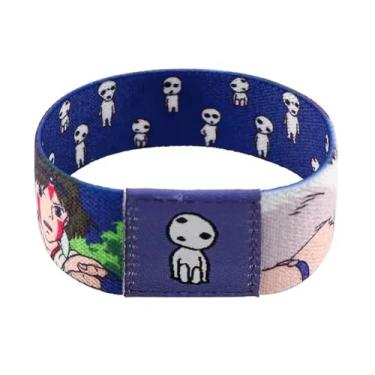 Imagem de Kodama Japanese Tree Spirits Japan Folklore Myth Yamabiko Mountain Gods Cartoon Anime Kawaii 18 cm Pulseira elástica reversível pulseira elástica