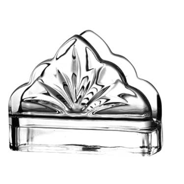 Imagem de Suporte de guardanapo de vidro Suporte de toalha de papel transparente espesso para restaurantes casas elegante quadrado dispensador de lenços de mesa rack de guardanapo (estilo 5)