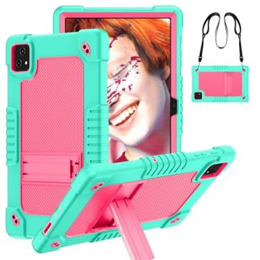 Imagem de Hoibon Capa para tablet T-Mobile Revvl Tab 5G de 10,36 polegadas, para Revvl Tab 5G, resistente para crianças, à prova de choque, com suporte e alça de ombro para tablet T-Mobile Revvl Tab 5G (verde