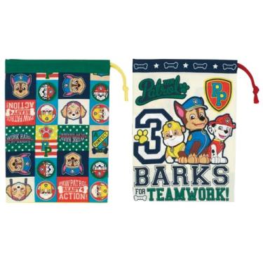 Imagem de Skater Lancheira infantil KB63W-A, bolsa de copo, conjunto de 2 peças, 15 x 20 cm, lancheira com cordão, feita no Japão, Patrulha Canina, meninos