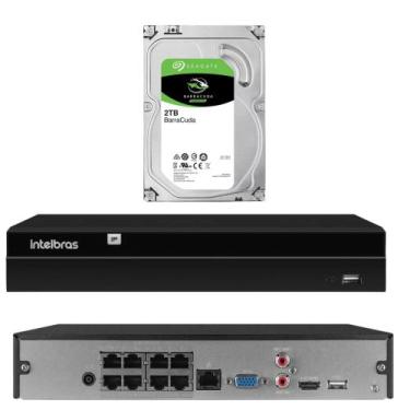 Imagem de Gravador Nvr Intelbras P/ 08 Câmeras Ip Nvd 1408p Poe 4k 110V/220V com