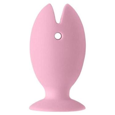 Imagem de Suporte Para Escova De Dente Em Silicone Peixinho Ventosa Rosa - YAAY