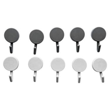 Imagem de Kit 10 Ganchos De Parede Multiuso Prático Sem Furos - YAAY