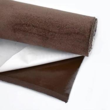 Imagem de Tecido De Camurça Autoadesivo 1 Peça - Reutilizável, Fácil De Cortar Para Painel De Porta De Carro, Projetos "faça Você Mesmo", 18 Cores E 7 Tamanhos (20x30cm-100x145cm)(DarkBrown,50x100cm)