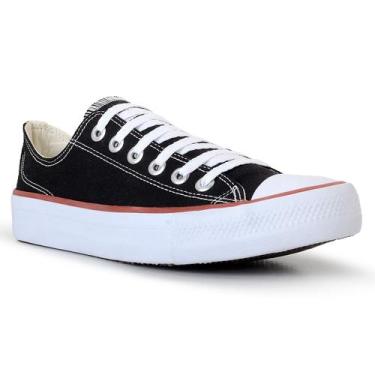 Imagem de Tênis Casual Masculino Feminino NS Star Conforto e Estilo, 36, Preto