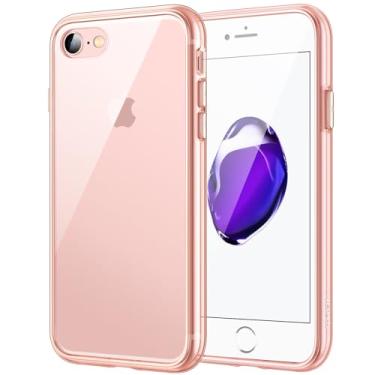 Imagem de JETech Capa para iPhone SE 3/2 (Edição 2022/2020), iPhone 8 e iPhone 7, 4,7 Polegadas, Case de Pára-Choque à Prova de Choque, Capinha Parte Traseira Transparente Anti-Riscos (Rosa Ouro)
