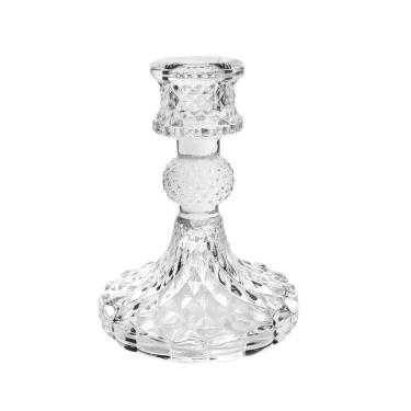 Imagem de Castiçal De Vidro Em Alto Relevo 10,5Cm