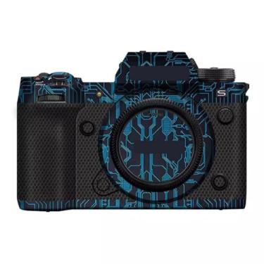 Imagem de XH2 X-H2 XH2S Adesivo protetor do corpo da câmera película decalque para FujiFilm X-H2 XH2S filme de vinil espelhado (azul circuito)
