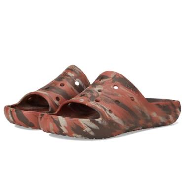 Imagem de Crocs Sandália unissex para adultos Classic Slide 2.0, Café/Multi, 36