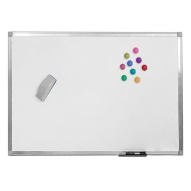 Imagem de Quadro Branco Fórmica Magnética Moldura Alumínio A STALO, 200x120