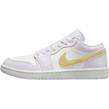Imagem de Nike Tênis de corrida feminino WMNS Air Jordan 1 Low, BARELY UVA/LIMON WASH-WHITE, 7.5 UK (10 US)