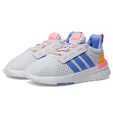 Imagem de adidas Tênis feminino Racer TR21, Cinza/Branco/Rosa Feixe, 5 Infant