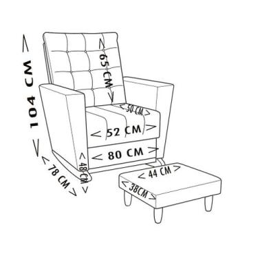 Imagem de Poltrona Duna Amamentação Balanço e Puff - Beatriz Decor, Vermelho
