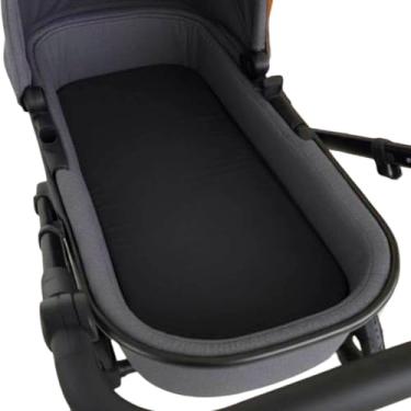 Imagem de Colchão para Carrinho Moises Colchonete Bebê Menino Menina com Capa Removível e Espuma(PRETO)