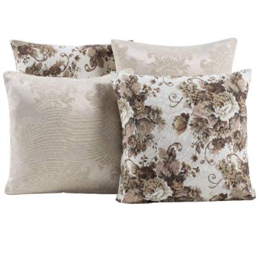 Imagem de Capa Almofada Estampada Jacquard Decorativas com Ziper 4 unidades