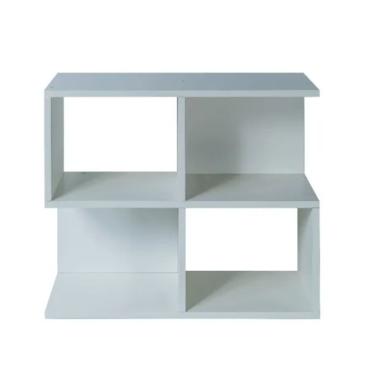 Imagem de Nicho Aparador de Sofa Porta Revistas Fotos Em Mdf Branco