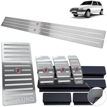 Imagem de Soleira Pedaleira Descanso Fiat Uno 2004 Até 2011 Aço Inox