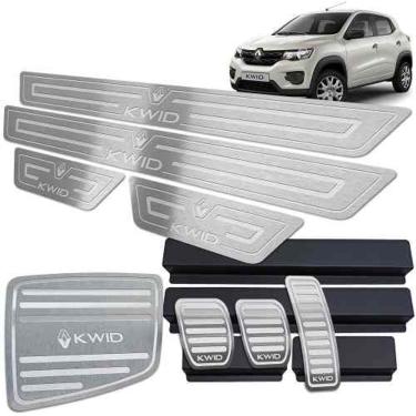 Imagem de Soleira Pedaleira Descanso Kwid 2018/2020 Prata Baixo Relevo