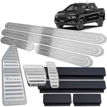 Imagem de Soleiras Pedaleiras Descanso Fiat Toro Blackjack Prata BR