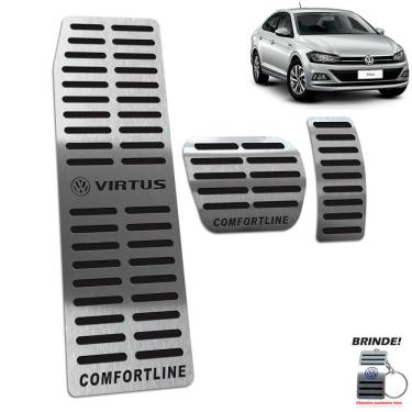 Imagem de Descanso + Pedaleira Preto Virtus Comfortline 2018 a 2020