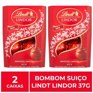 Imagem de 2 Caixas de 37g, Bombons de Chocolate Suiço, Lindt Lindor
