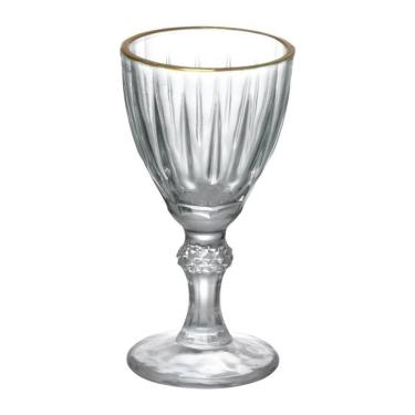 Imagem de Taça licor de vidro dominic com borda dourada 55ml 6 peças