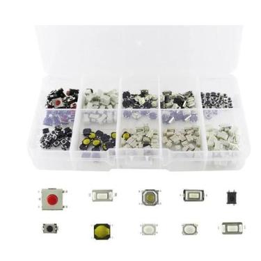 Imagem de Kit 250 Micro Botoes Interruptor Arduino Push Button 10 Mod. - Geober