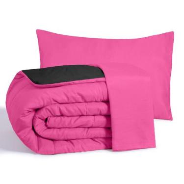Imagem de Kit Edredom Casal Queen 3 Peças Margarida Cama Box - Mr Dias, Pink e P