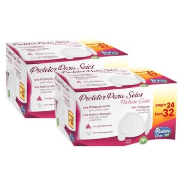 Imagem de Kit com 2 Caixas de Protetor para Seios Absorvente Nature Care Confortável e Anatômico 64 Unidades