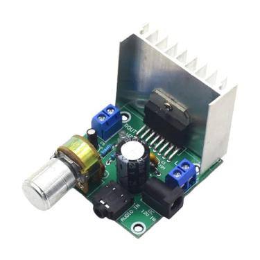 Imagem de Generic Placa amplificadora de áudio estéreo, canal duplo, compacta, leve, 12-24 V, placa amplificadora resistente, 15 W + 15 W