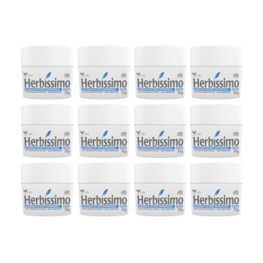 Imagem de Kit 12und Desodorante antitranspirante em Creme Herbíssimo Talco 55g